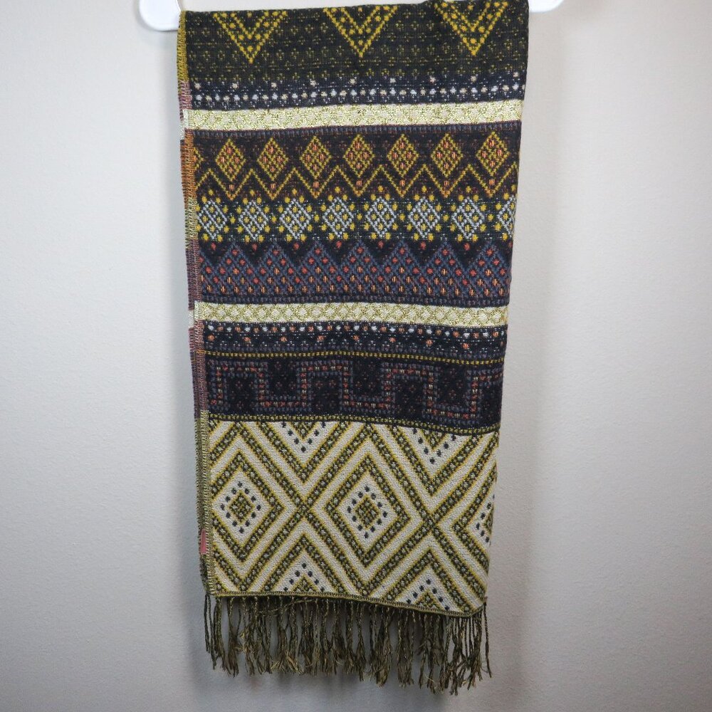 Theodora Callum Ornate Anthropologie Reversible Stole Scarf